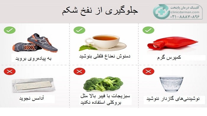 درمان نفخ شکم
