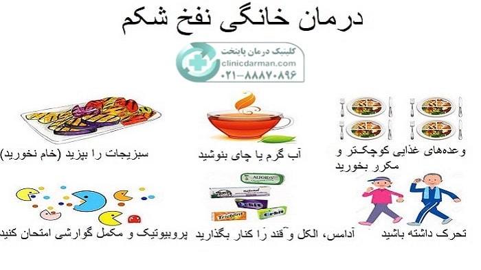 درمان خانگی نفخ شکم