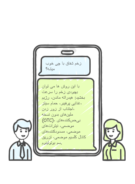 زخم شقاق با چی خوب میشه